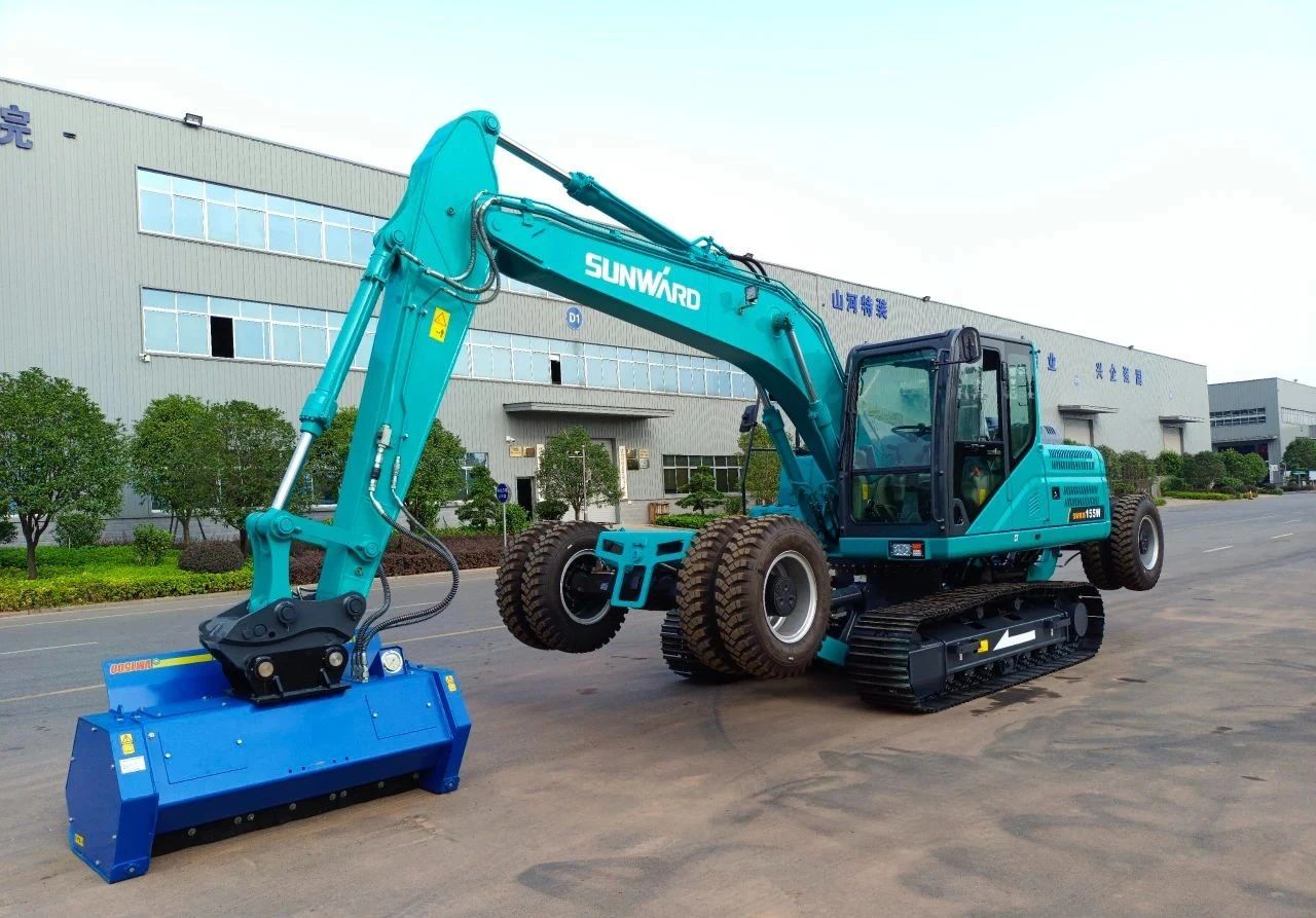 海内首台！LETOU乐投智能15吨级轮履两用开带机乐成下线