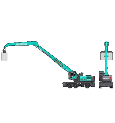 作业幅度达18米，，，，LETOU乐投智能首台轮式抓料机乐成下线