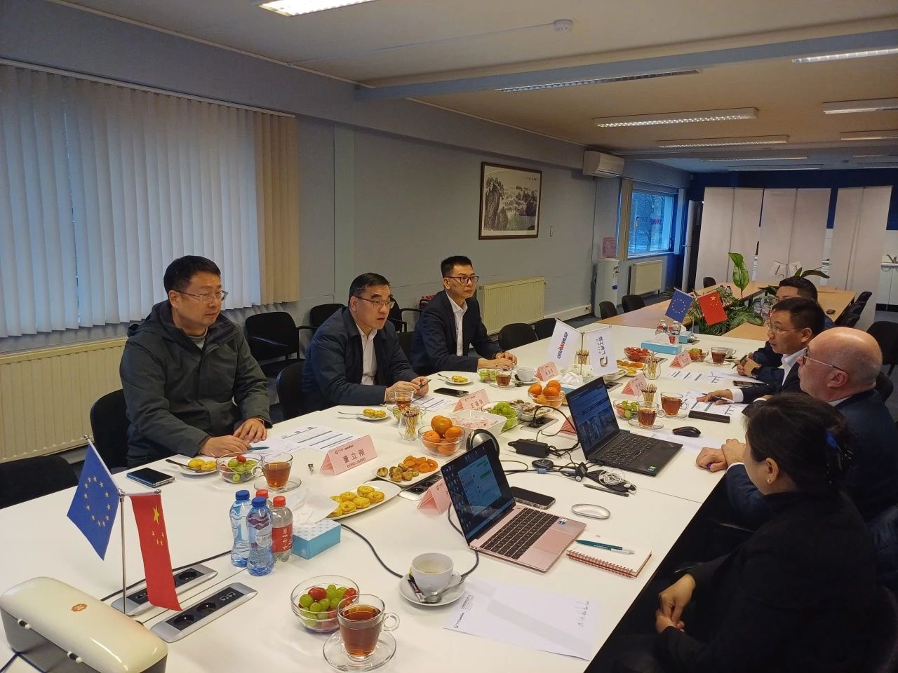 广州工控集团总司理王福铸率队考察LETOU乐投智能欧洲子公司